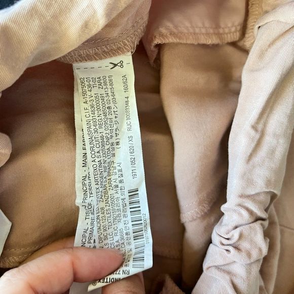 Zara JOGGING PANTS WITH SIDE STRIPE PINK CROP ANKLE WOMENS SIZE XS POCKETS - Picture 8 of 9